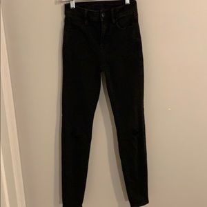 American eagle black skinny jeans size 0 regular